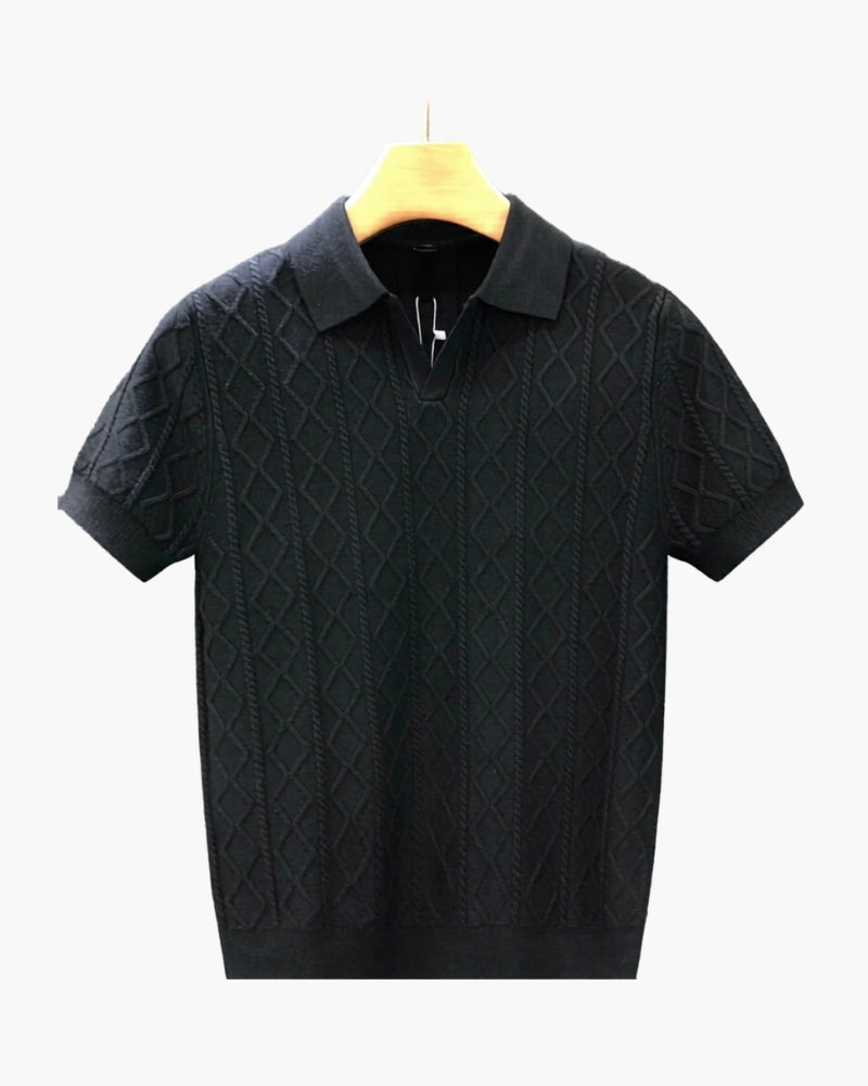 Signature Strukturiertes Strick-Polo