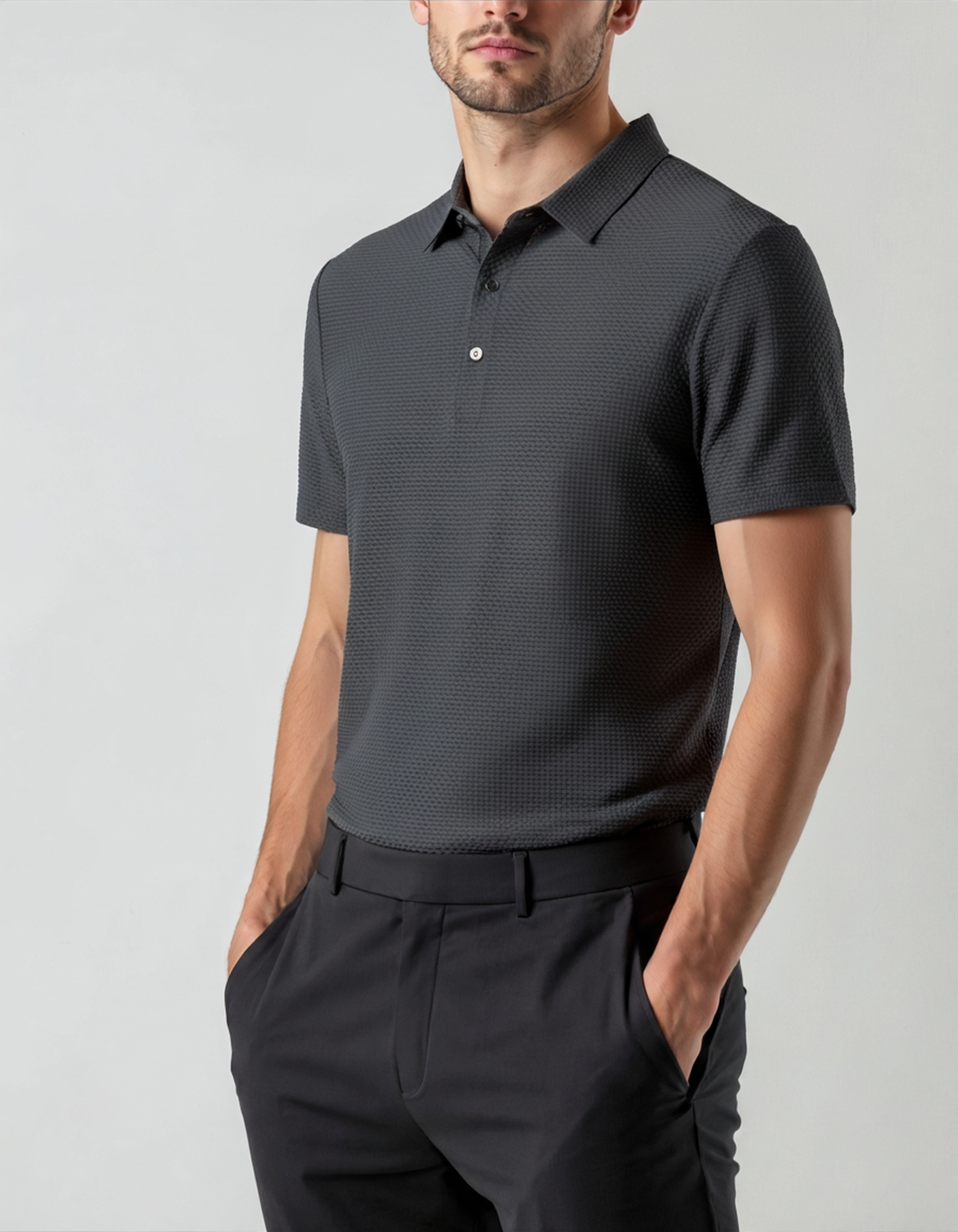 Prestigio Seiden-Polo (Knitterfrei)