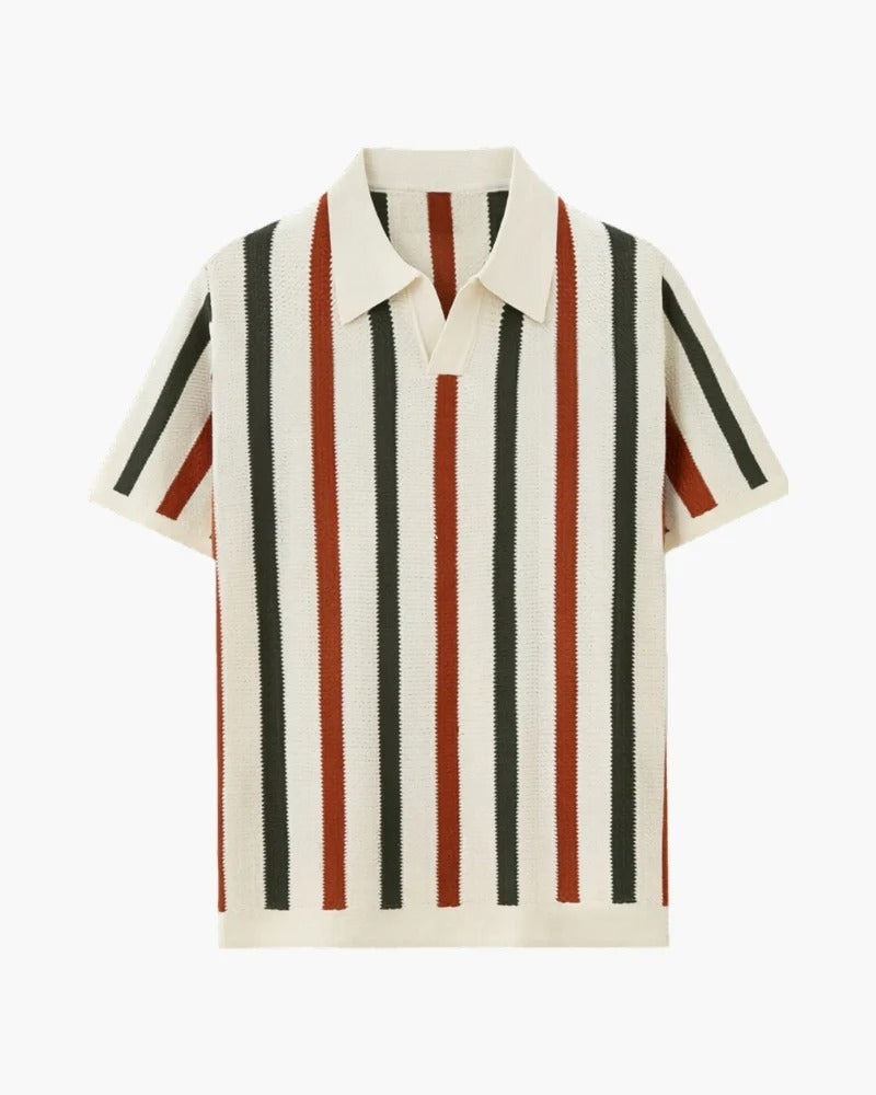 Diamond Elowa Knit Stripe Polo